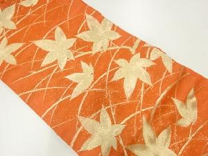 絽紗芝に楓模様名古屋帯